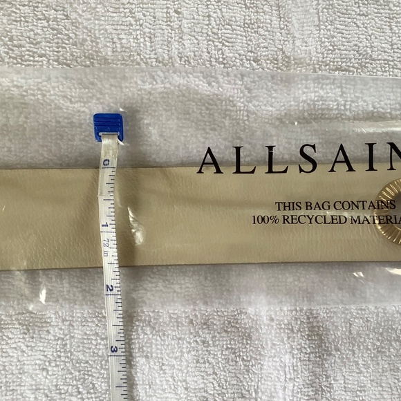ALLSAINTS Leather Eyelet Belt Ivory SZ L main image 15